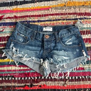 Distressed One Teaspoon Shorts